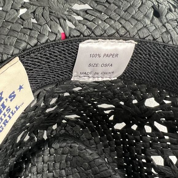 Toby Keith's Cowboy Hat "Whiskey Girl" PInk OS Black 100% Paper Woven - Picture 16 of 16